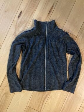 art class Charcoal Ribbed Full-Zip Jacket